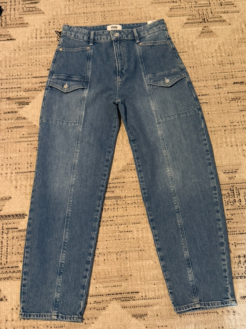 PAIGE alexia cargo barrel leg jean